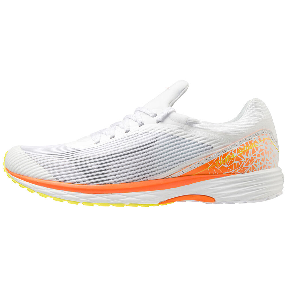 Mizuno Men's Duel Sonic Running Shoes White/Orange (U1GD203407-XTW)